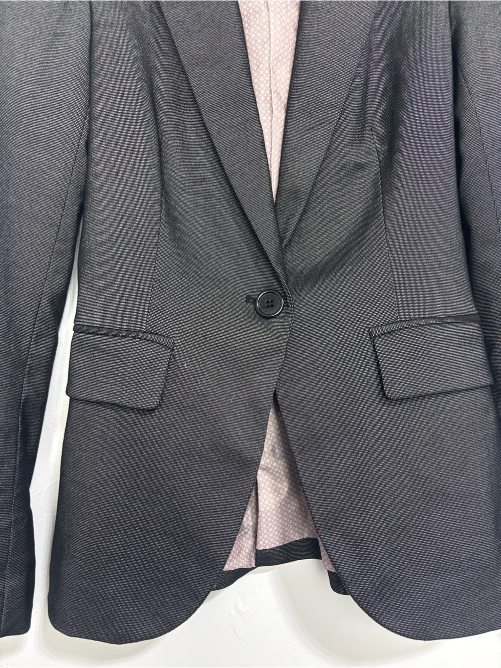 Zara Basic XS Women Blazer Tailored One Button Career Executive Office Business - Picture 2 of 11